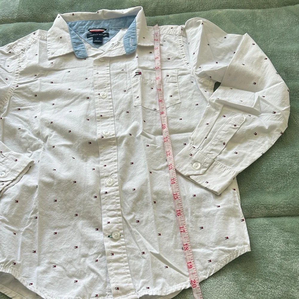 Tommy Hilfiger White Casual Button Down Shirt - Picture 5 of 8